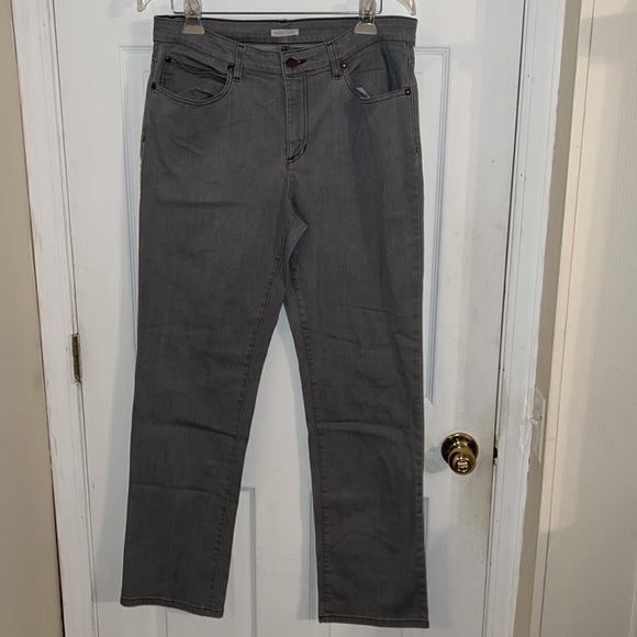 Eileen Fisher Denim - Eileen Fisher Straight Gray Jeans 14